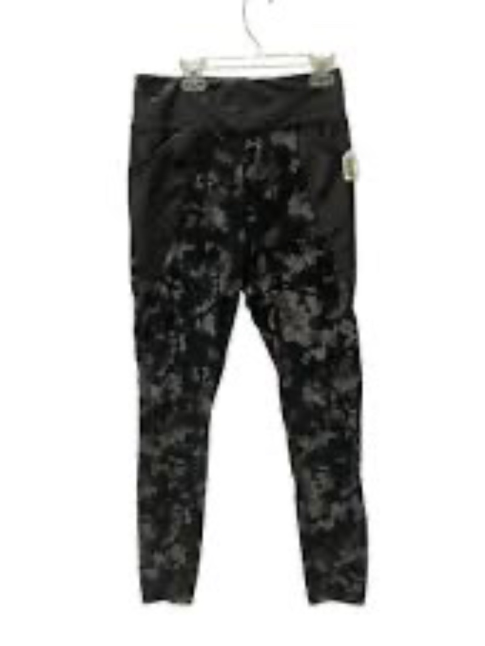 White Birch Camo Print Legging Faux Leather Piping Sz 2X